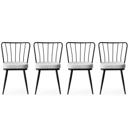 Setvan4eetkamerstoelenDarnellvelvetAtelierDelSofa