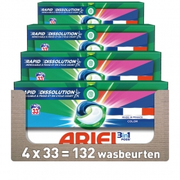 4xAriel3in1WasmiddelPodsColor33stuks