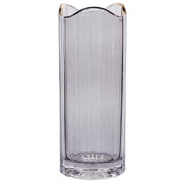 Beliani-PERDIKI-Decoratievevaas-Grijs-Glas