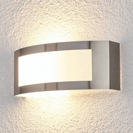 LindbybuitenwandlampRaja25cmbreedroestvrijstaalIP44E27