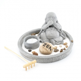 MiniZenTuinJapansRondmetLachendeBoeddha8cm