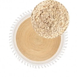 Beliani-MARTS-Vloerkleed-BeigeWit-200cm-Jute