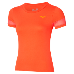 AthleticsMizunoTeeNasturtiumDamesMaatXS