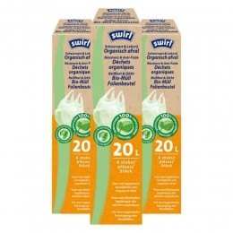 3xSwirlPedaalemmerzakkenBio20liter6stuks