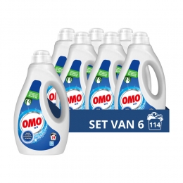 6xOMOVloeibaarWasmiddelWit19Wasbeurten950ml