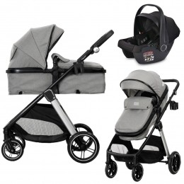 LorelliAspenGrey3-in-1CombiKinderwagenincli-SizeAutostoel