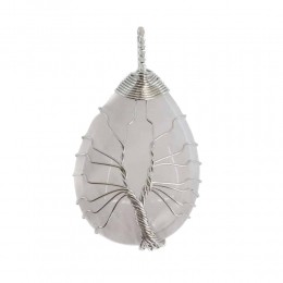 EdelsteenHangerLevensboomRozenkwarts4cm