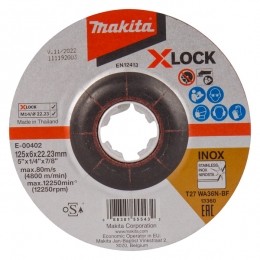 MakitaE-00402AfbraamschijfX-LockRVS-125x2223x6mm