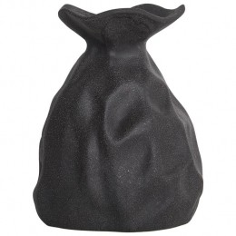 Beliani-COONTAIL-Bloemenvaas-Zwart-31cm-Steengoed