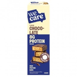 3xWeCareHighproteinBarsChocolate81gr