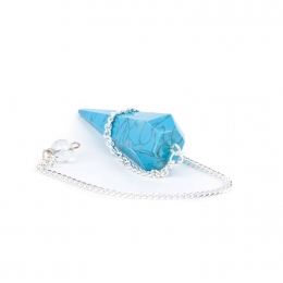 PendelEdelsteenHowlietFacetBlauw
