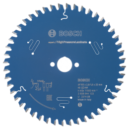 Bosch2608644133ExpertCirkelzaagblad-165X20X48T-LaminaatTrespa-Carbide