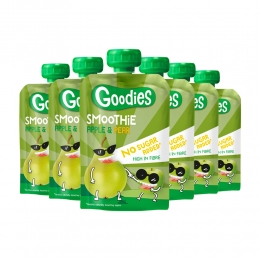 6xGoodiesKnijpfruitSmoothieAppelPeer100gr