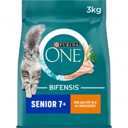 4xPurinaONEKattenvoerDroogSeniorKip-VolkorenGranen3kg