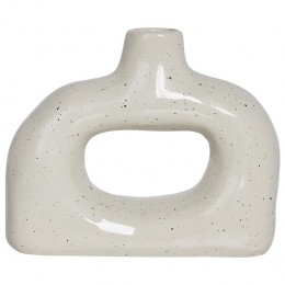 Beliani-MOONEYE-Bloemenvaas-Gebrokenwit-19cm-Steengoed