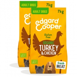 2xEdgardCooperHondenvoerBioKalkoen-BioKip7kg