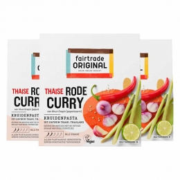 3xFairtradeOriginalKruidenpastaRodeCurry70gr