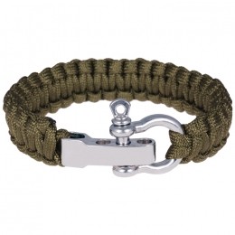 ParacordarmbandLegergroenmetZilver