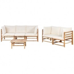 Beliani-CERRETO-Loungeset5-zitsmetsalontafel-Wit-Bamboehout