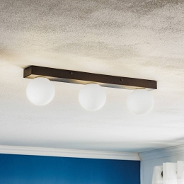 MarksljdMinibadkamerplafondlamp3-lampszwartglasmetaal