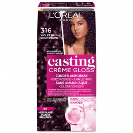 6xLOralCastingCrmeGlossSemi-PermanenteHaarkleuring316VioletBruin