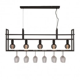 FreelightHanglampBaristaZwart120cm5LichtsE27