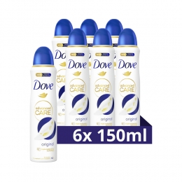 6xDoveDeodorantSprayAdvancedCareOrginal150ml