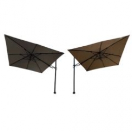 OutletKBorekBarlettavrijhangendezweefparasolgrijsOFtaupe3x3meter-WarentuinCollection