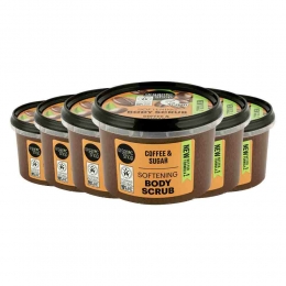 6xOrganicShopBodyScrubBrazilianCoffee250ml