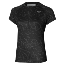 MizunoGRAPHICTRAILT-SHIRTHardloopschoenenZwartDamesMaatL