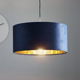 MacoDesignHanglampSalinazijdeblauwgoud50cm