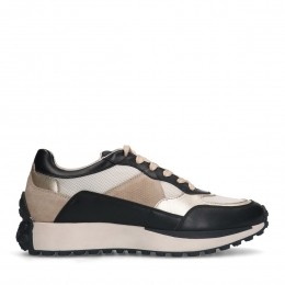 Zwartelerensneakers
