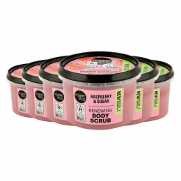 6xOrganicShopBodyScrubRaspberryCream250ml