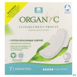 OrganycMaandverbandExtraNachtBioKatoen7