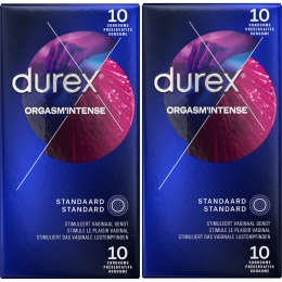 2xDurexCondoomsOrgasmIntense20stuks