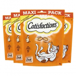 4xCatisfactionsKattensnoepjesKip180gr
