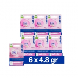 6xLabelloLippenbalsemBlisterSoftRose48gr