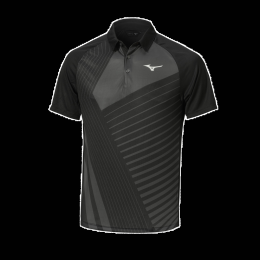 MizunoDashPoloZwartDamesHerenMaatL