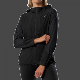 MizunoActiveAlphaHoddedJacketZwartDamesMaatS
