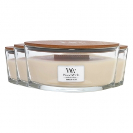 4xWoodWickGeurkaarsEllipseVanillaBean454gr