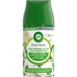 6xAirWickFreshmaticAutomatischeSprayNavullingJasmijnWitteBloemen250ml