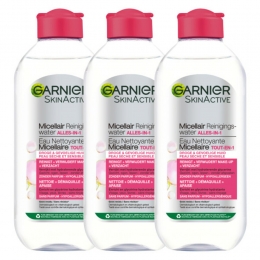3xGarnierSkinActiveMicellairReinigingswatervoorDrogeHuid400ml
