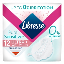 LibressePureSensitiveUltraMaandverbandmetvleugels12stuks