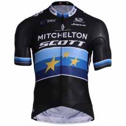 MITCHELTON-SCOTTEuropeeskampioen2019fietsshirtPrometkortemouwenvoor