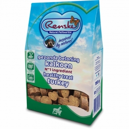 7xRenskeGezondeBeloningHartjesHondensnackKalkoen150gr
