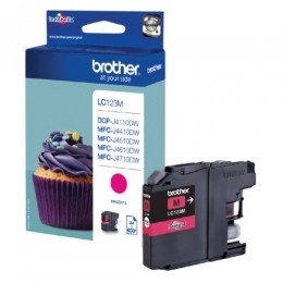 Inktcartridgebrotherlc-123mrood