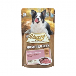 12xStuzzyHondenvoerMonoproteinGraanvrijHam150gr