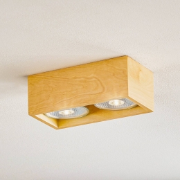 SOLLUXLIGHTINGOpbouwplafondspotSolanahouthoekig2-lamps