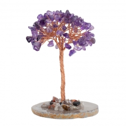 EdelsteenBoompjeSpiritualiteitAmethistopAgaatSchijf12cm