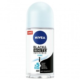 NIVEADeodorantRollerInvisibleBlackenWhitePure50ml